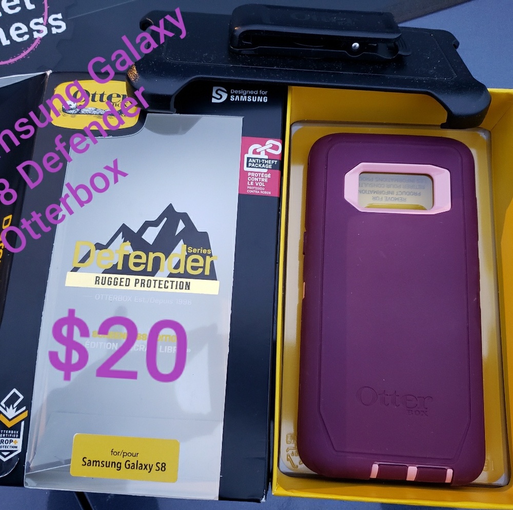 S8 otterbox black and purple
